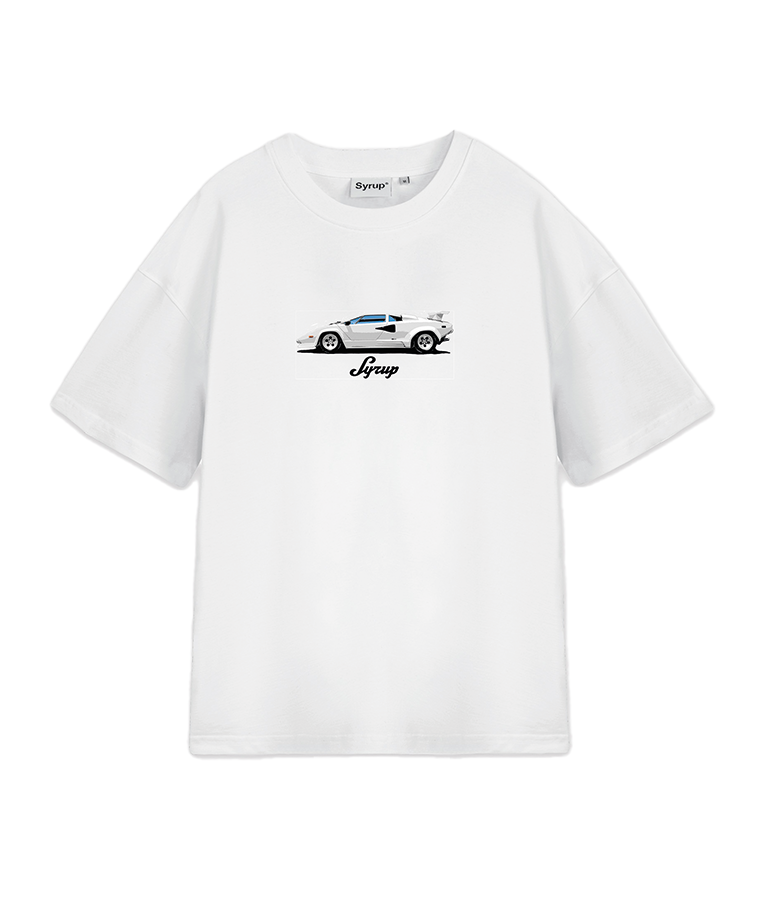 Syrup White Car Tee
