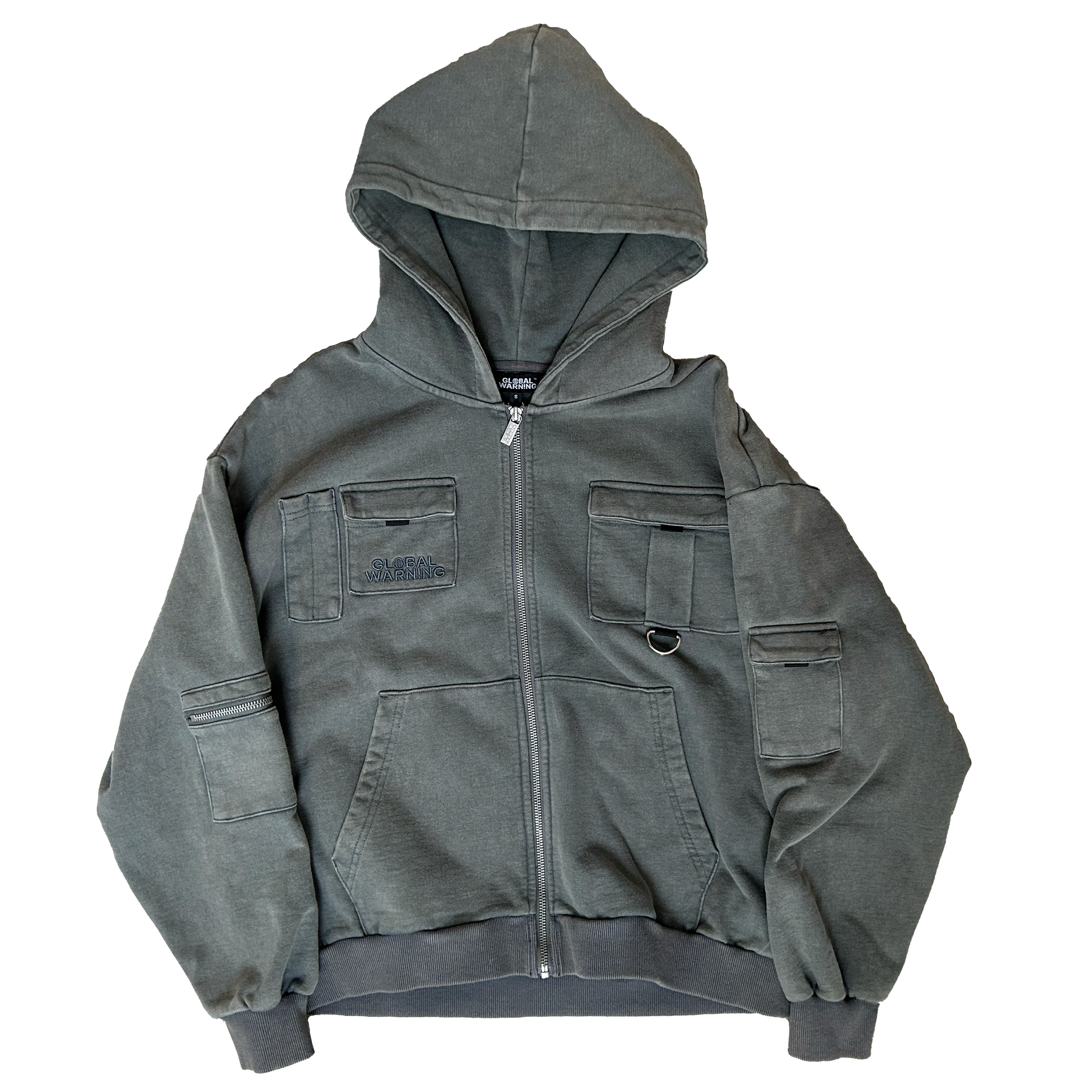 Global Warning Cargo Pocket Zip-Hoodie