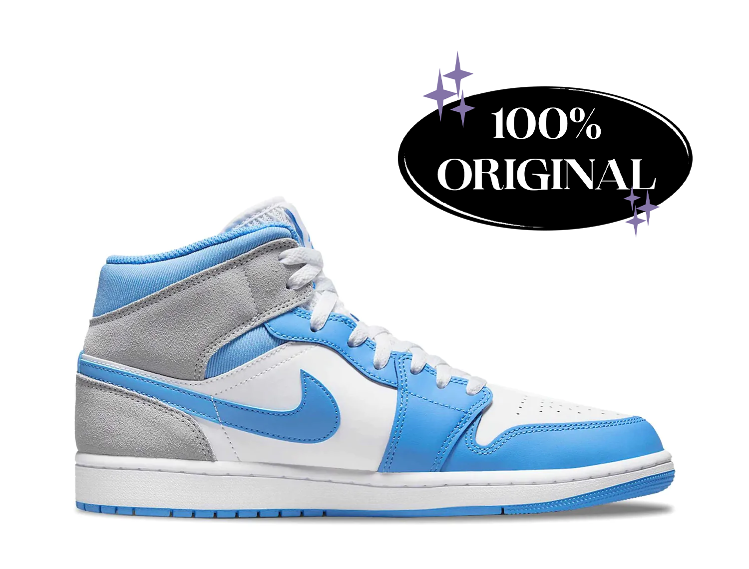 Air Jordan 1 Mid University Blue Grey