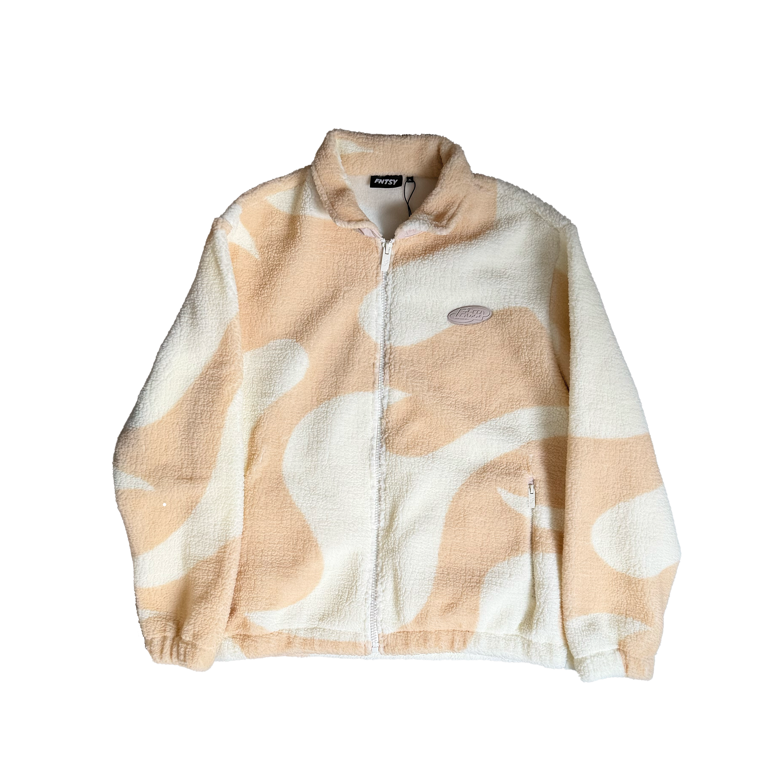 FNTSY Collage Fleece Jacket Off White