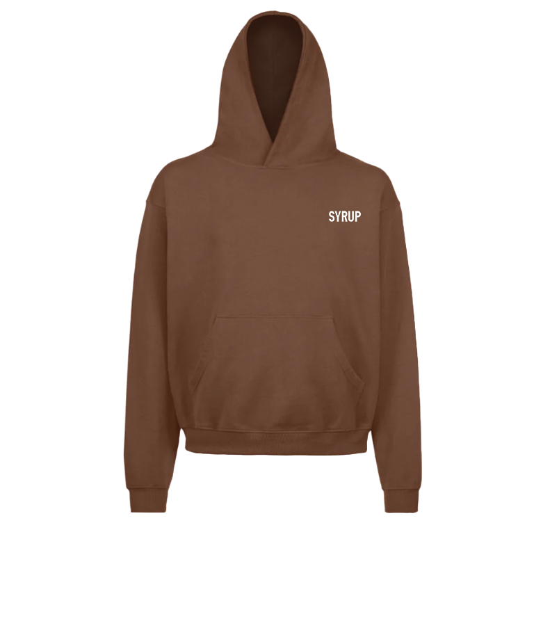Syrup White on Brown Hoodie