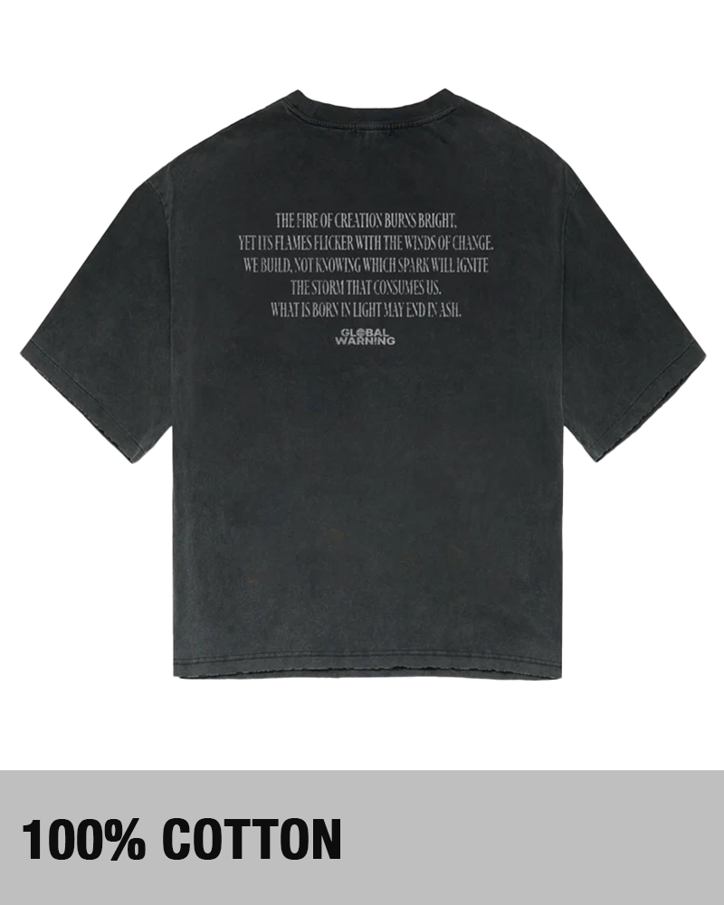 GLOBAL WARNING CREATE + DESTROY VINTAGE WASHED T-SHIRT