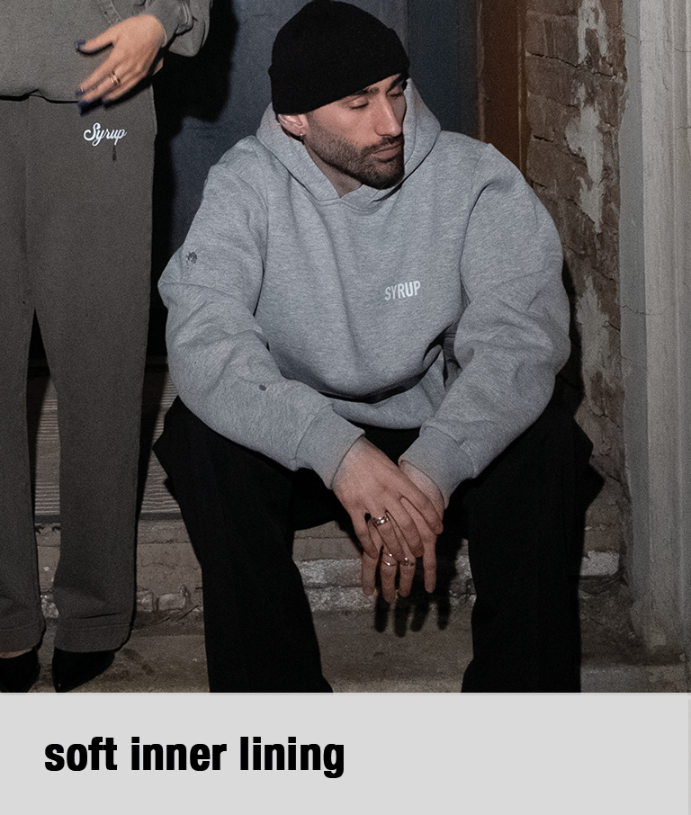Syrup White on Grey Hoodie