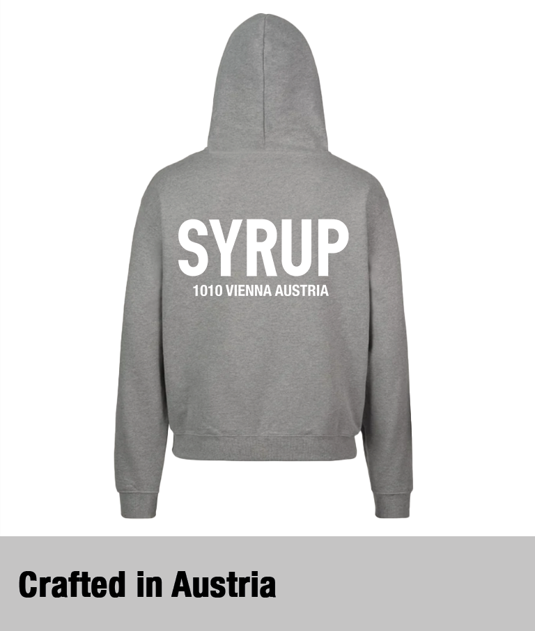 Syrup White on Grey Hoodie