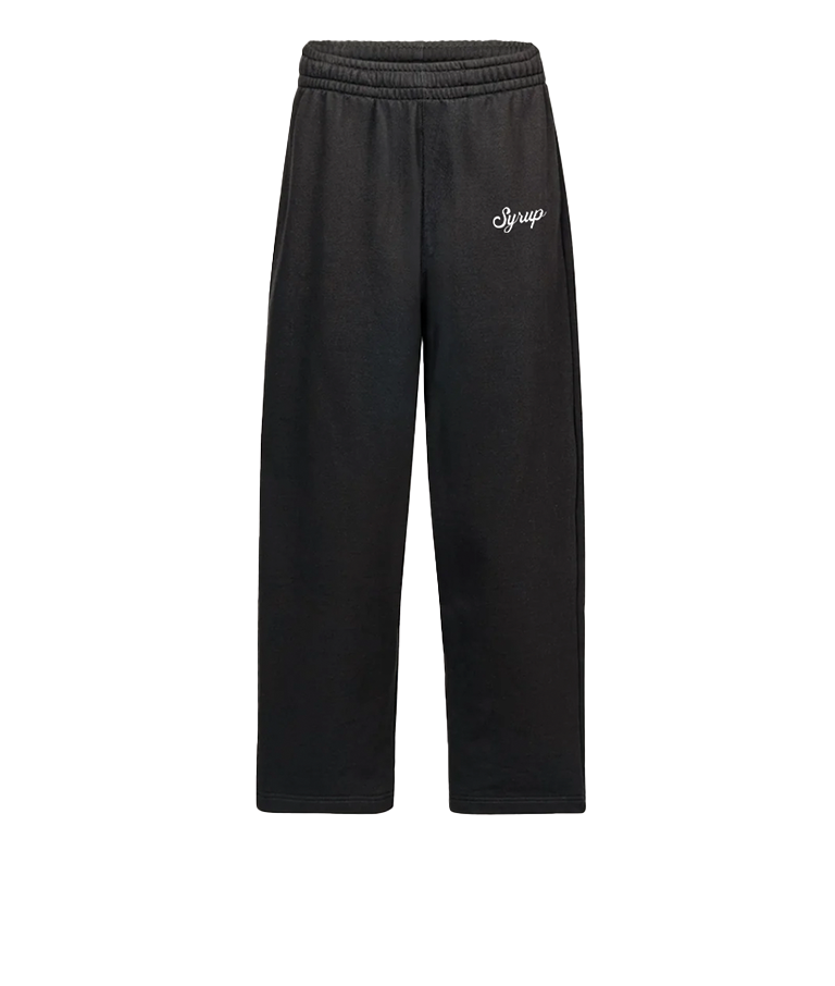 OPEN LEG JOGGER WASHED BLACK