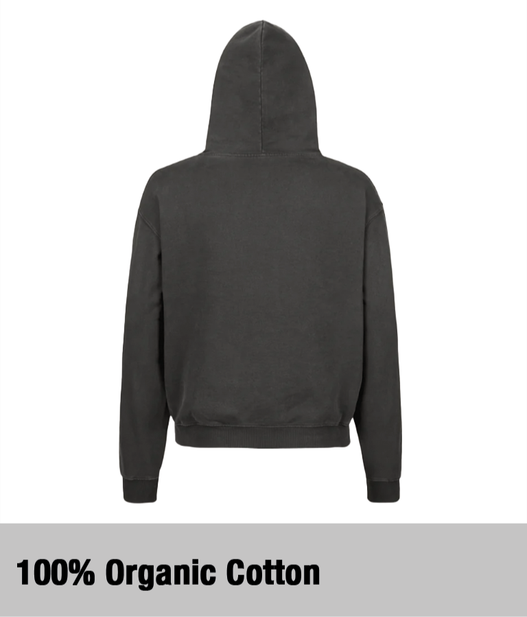 BASIC HOODIE WASHED BLACK