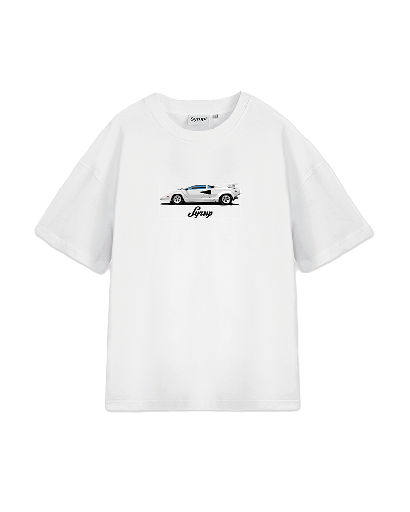 Syrup White Car Tee
