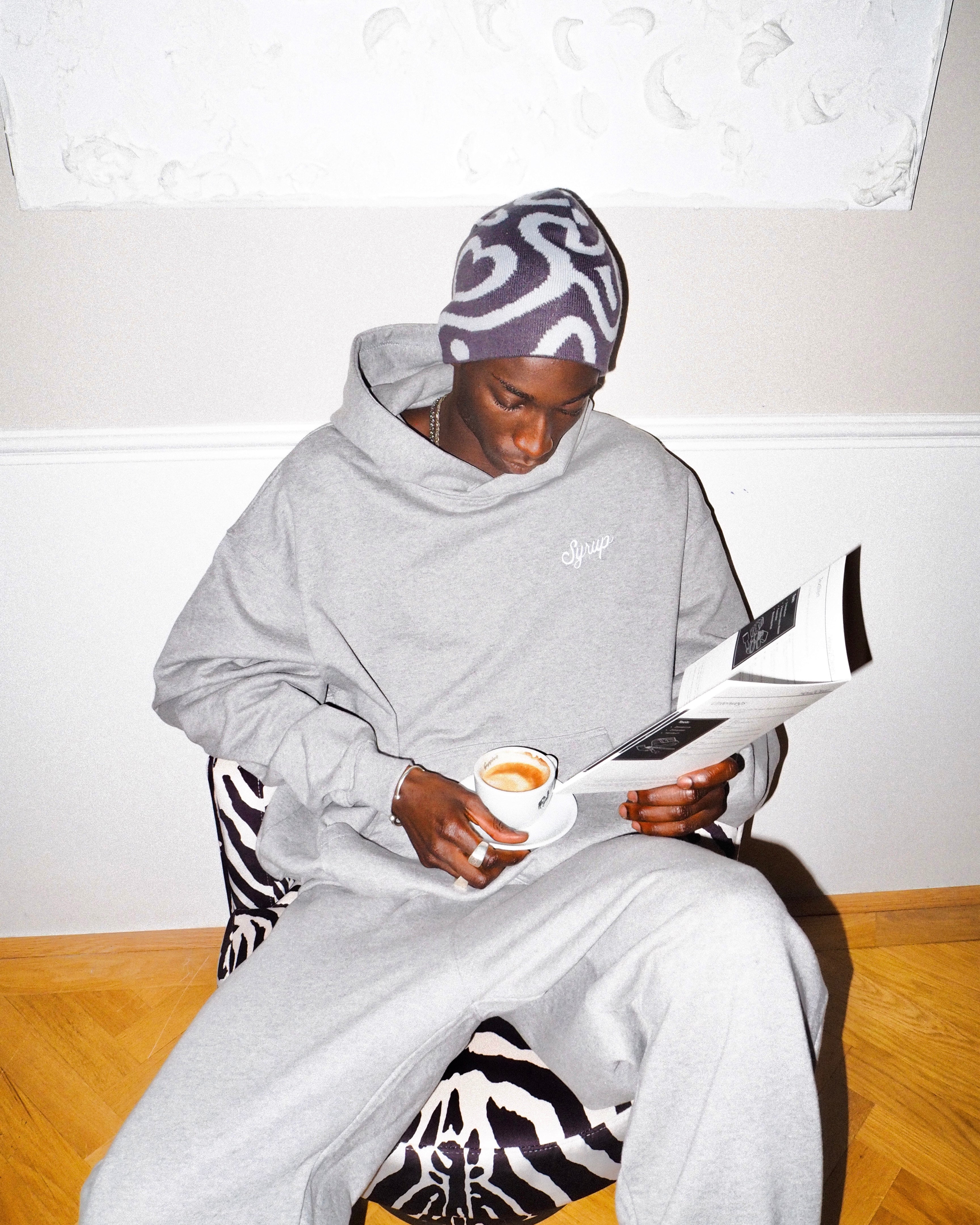 Syrup Beanie Grau/Hellgrau