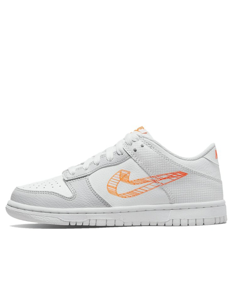 Nike Dunk Low SE 3D Swoosh Pure Platinum Total Orange