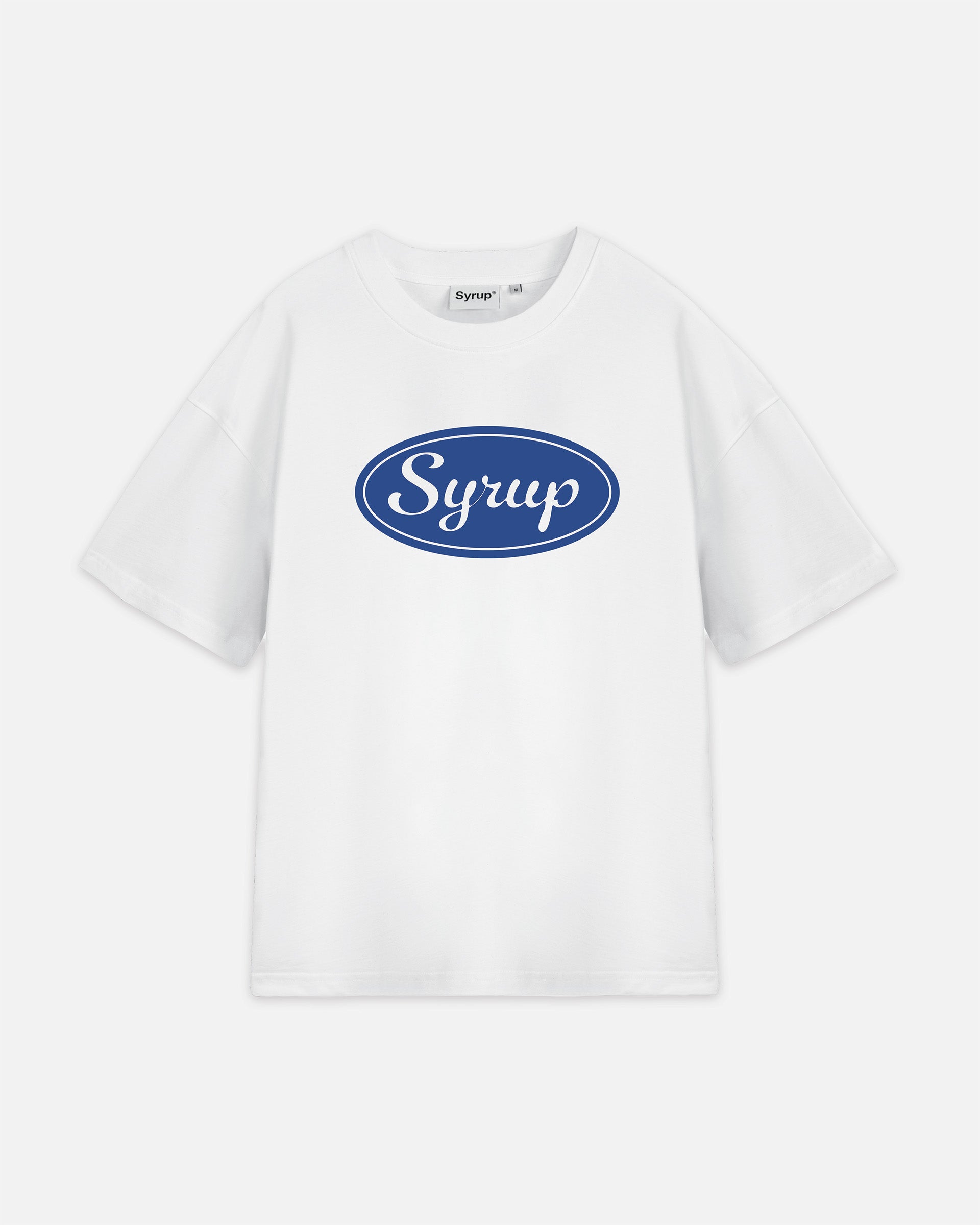 Syrup Blue Logo Tee White