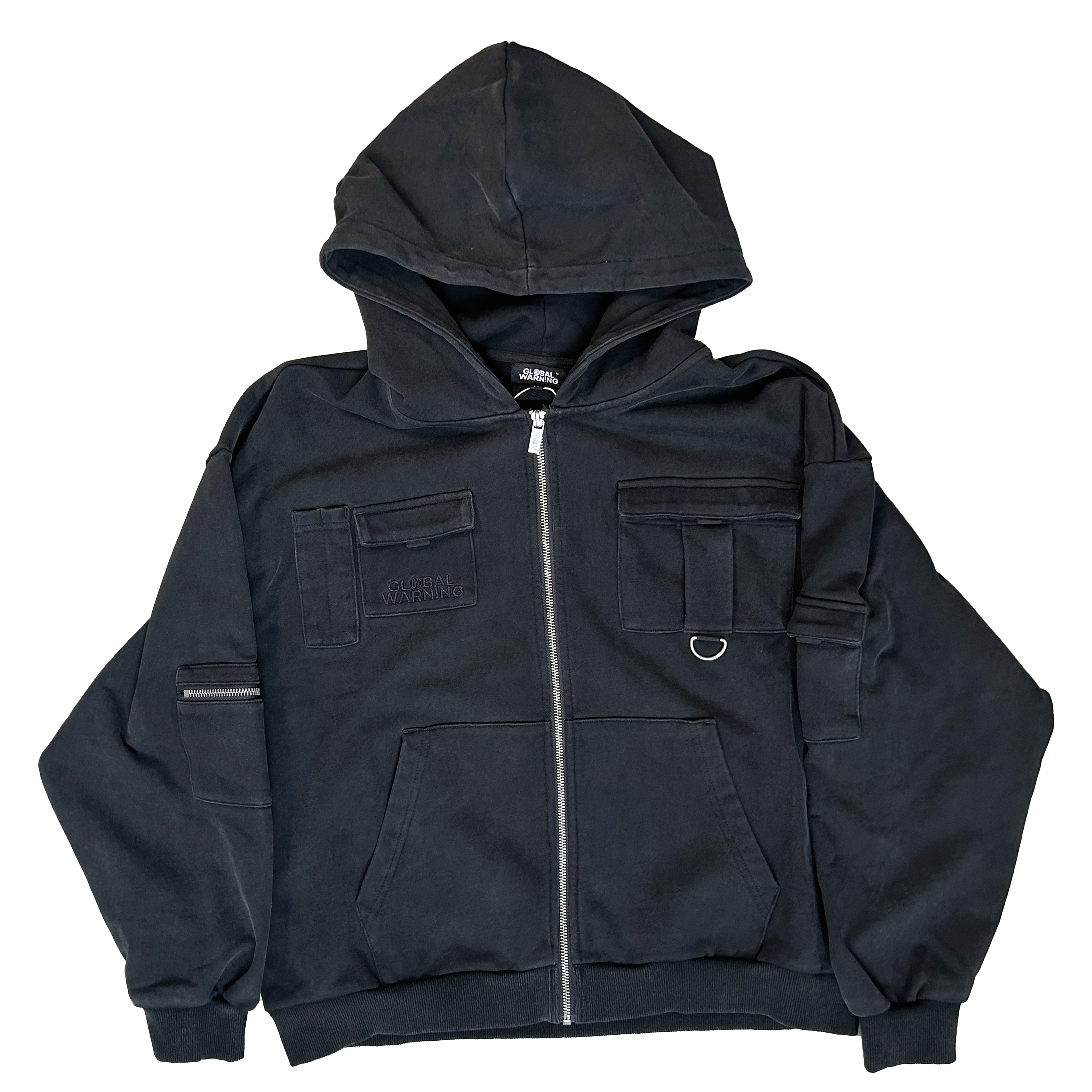 Global Warning Cargo Pocket Zip-Hoodie
