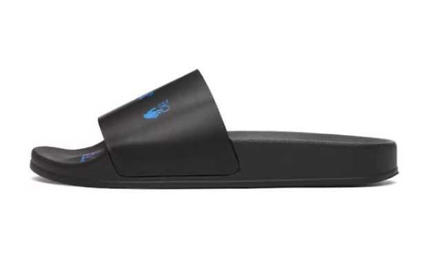 OFF-WHITE Logo Slides Black Blue