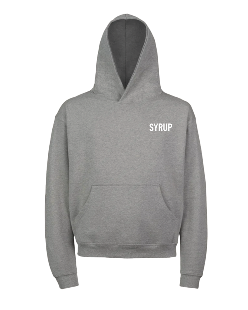 Syrup White on Grey Hoodie