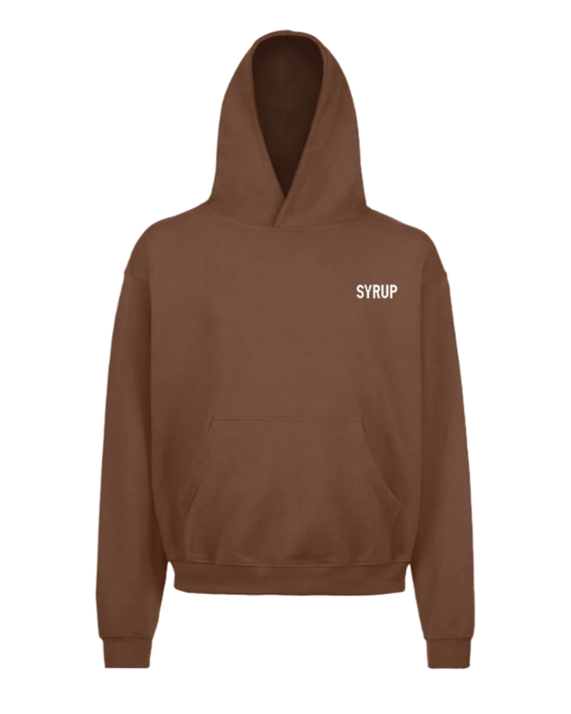 Syrup White on Brown Hoodie