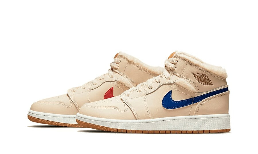 Air Jordan 1 Mid Fleece Pearl White