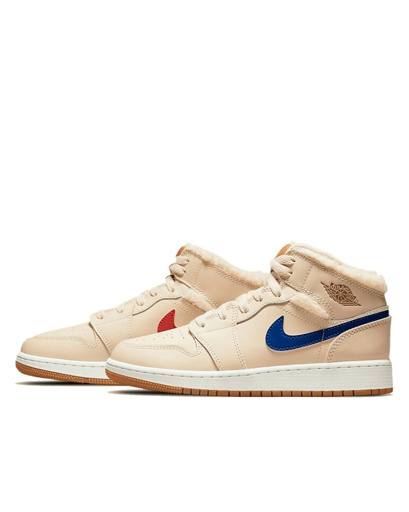 Air Jordan 1 Mid Fleece Pearl White